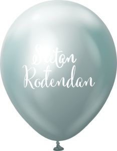 Lateks baloni Sretan rođendan Chrome Silver