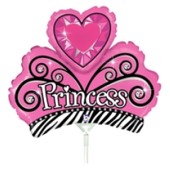Mini Princes Tiara folijski balon na štapiću