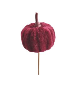 Plišana bundeva 7,5cm, 50cm, bordo na štapiću