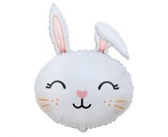 Maxi Bunny head white folijski balon 42x56 cm