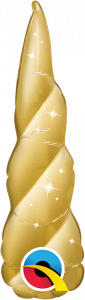 Mini Golden Unicorn Horn folijski balon na štapiću