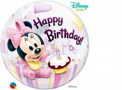 Bubble Minnie Mouse 1st Bday pvc balon