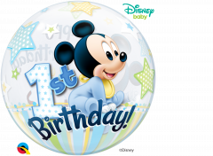 Bubble Mickey Mouse 1st Bday pvc balon