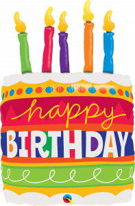 Maxi Bday Cake & Candles folijski balon
