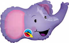 Mini Elated Elephant folijski balon na štapiću