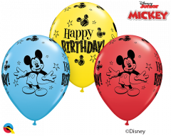 Lateks baloni 28cm Mickey Mouse Bday Special Ast