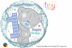 Standard Tatty Teddy 1st Bday Boy folijski balon