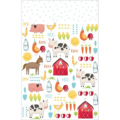 Barnyard Birthday stolnjak 137x243cm
