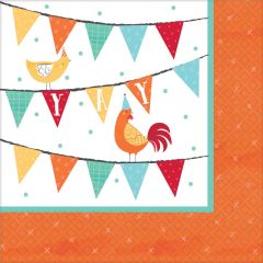 Barnyard Birthday salvete 25x25cm