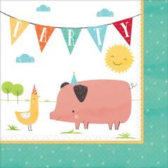 Barnyard Birthday 1 salvete 33x33cm