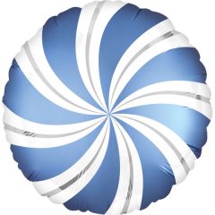 Standard Satin Infused Azur Candy Swirls folijski balon