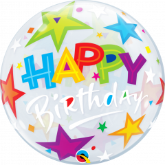 Bubble Bday Brilliant Stars pvc balon