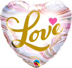 Standard Heart Love Colorful Marble folijski balon