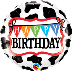 Standard Bday Holsten Coww pattern folijski balon
