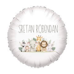 Standard Sretan Rođendan safari folijski balon
