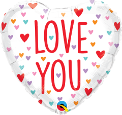 Standard Love You Little Hearts folijski balon