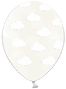 Latex baloni 30 cm Clouds Crystal 6 kom
