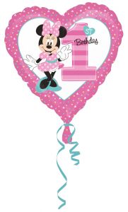 Standard Minnie 1st Birthday folijski balon 