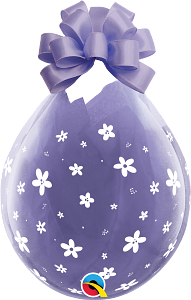 Latex baloni stuffer 48 cm Ditsy Daisies Diamond Clear