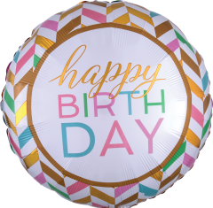 Maxi Pastel Celebration happy BD folijski balon
