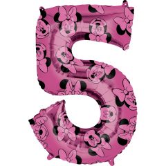 Mid size Minnie Mouse Forever Broj 5 folijski balon