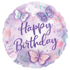Standard Flutter Happy Birthday Foil Balloon Round folijski balon