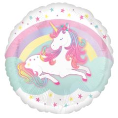 Standard Enchanted Unicorn Round folijski balon