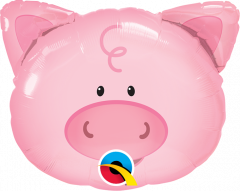 Mini Playful Pig folijski balon na štapiću