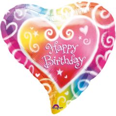 Standard Watercolour Birthday  folijski balon