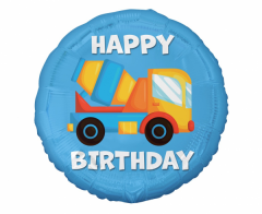 Standard Concrete Mixer Happy Birthday folijski balon