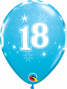 Lateks baloni 28cm 18 Sparkle Robins Egg 