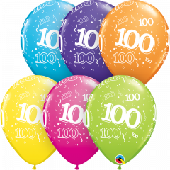 Lateks baloni 28cm 100 A Round Tropical Ast 