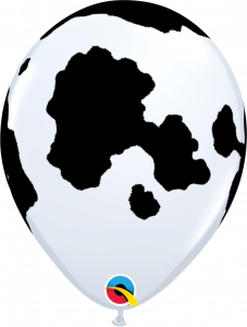 Lateks baloni 28cm Holstein Cow White