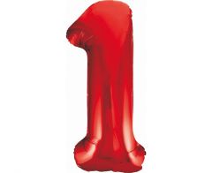 Folijski balon B&C broj 1 Red 85 cm