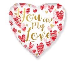 Standard You Are My Love Heart folijski balon