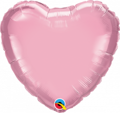 Mini Srce folijski balon na štapiću 22,5cm - Pearl Pink