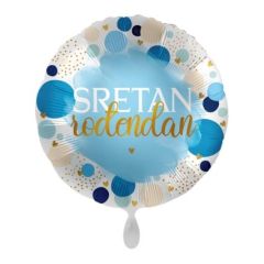 Standard Sretan Rođendan blue folijski balon