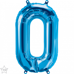 Mini folijski balon broj 0 Blue  