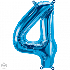 Mini folijski balon broj 4 Blue  