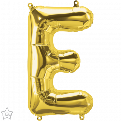 Mini folijski balon slovo E Gold  