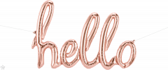 Natpis Hello RoseGold folijski balon