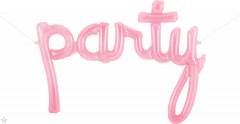Natpis Party Clear Pink folijski balon