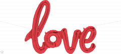 Natpis Love Red folijski balon