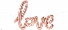 Natpis Love Rosegold folijski balon 
