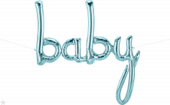 Natpis Baby Pastel Blue folijski balon