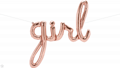 Natpis Girl Rosegold folijski balon