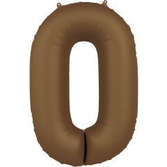 Folija balon broj 0  Chocolate Brown