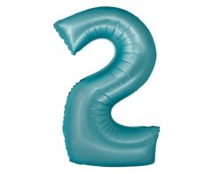 Folijski balon Smart broj 2 mat Light Blue
