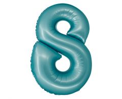Folijski balon Smart broj 8 Mat Light Blue