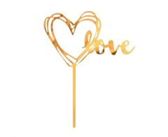 Dekoracija za tortu Love Gold
